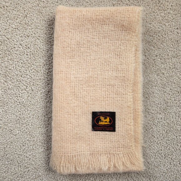 NWOT Wool Mohair Oblong Scarf Earthy Boho - Picture 2 of 9